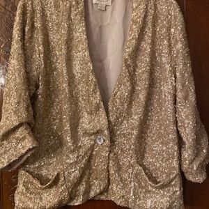 Gold Sequin Blazer
